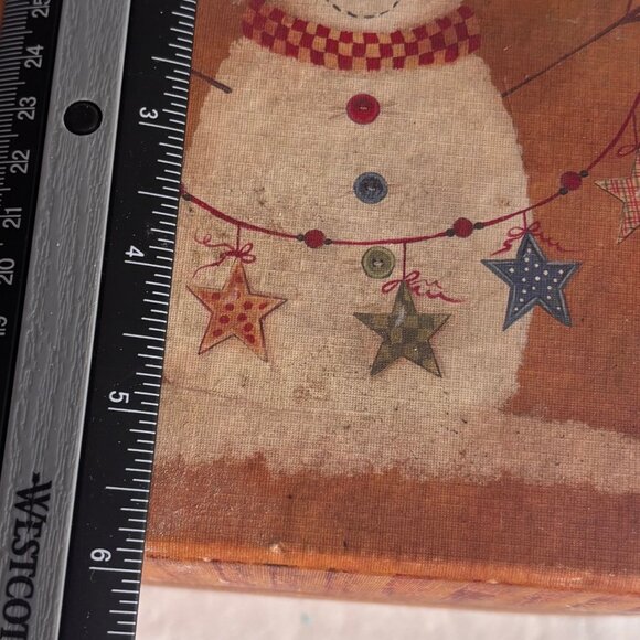 Rustic Primitive Snowman Box - Picture 8 of 8
